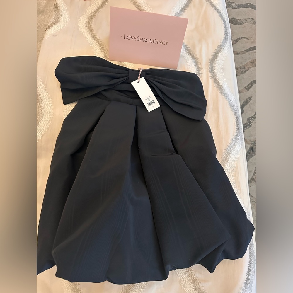 LoveShackFancy Kerrigan Black Dress